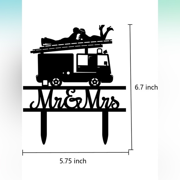 Elegant Black Mr & Mrs Cake Topper
(Firefighter) - Picture 2 of 3
